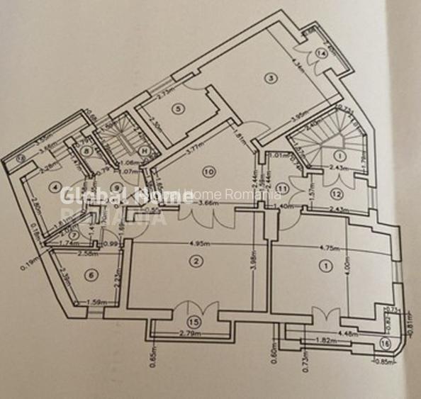 Spatiu birouri - 3 camere | Zona Cismigiu | Et. 2 – Cladire Interbelica | 107 MP - 10