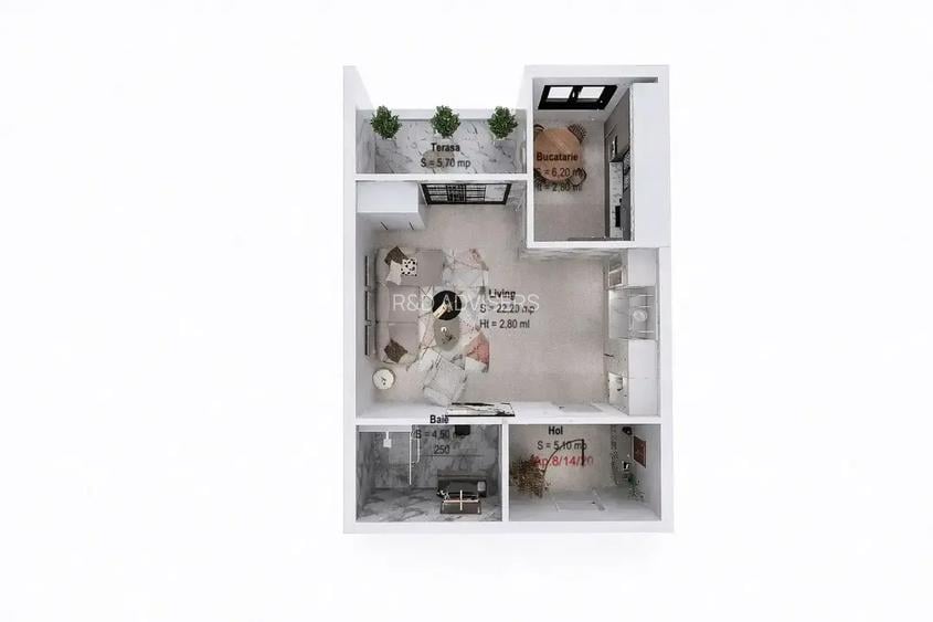 Garsoniera 12 MIN METROU NICOLAE TECLU THEODOR PALLADY - 6