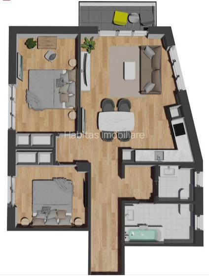 Apartament cu 3 camere, zona Vivo, parcari subterane - 41
