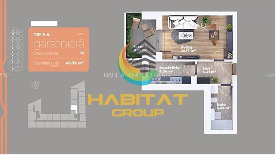 L.Rebreanu Garsoniera decom. 46 mp vis-a-vis AUCHAN TITAN - 2