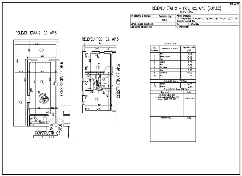 Penthouse pe două niveluri, terasa in forma de L (40 mp) - 2