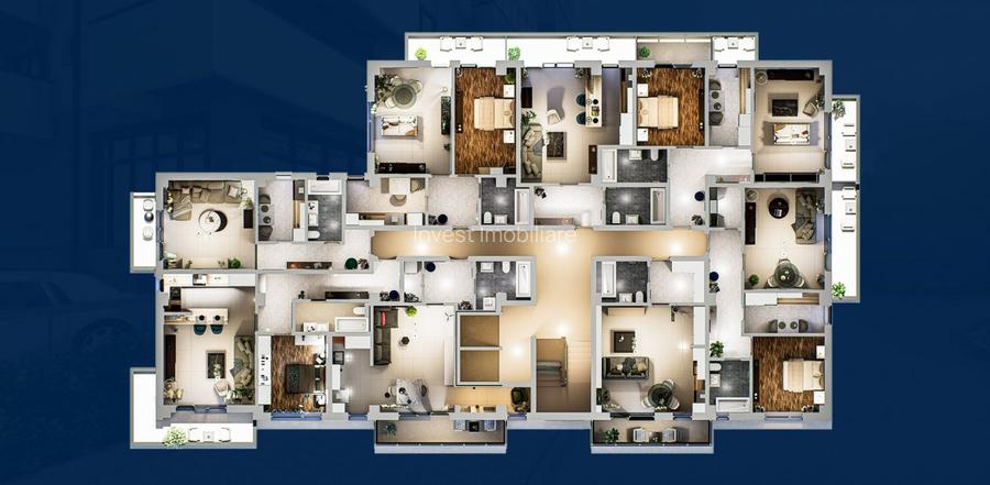 Apartament 2 camere - spatios intr-un complex rezidential nou din Podu Ros - 26