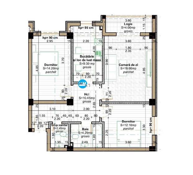 Apartament 3 camere de vanzare Popas Pacurari