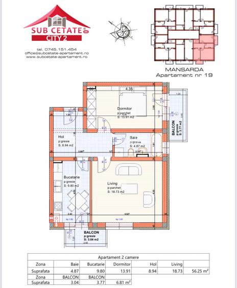 Apartament 2 camere Subcetate - 9