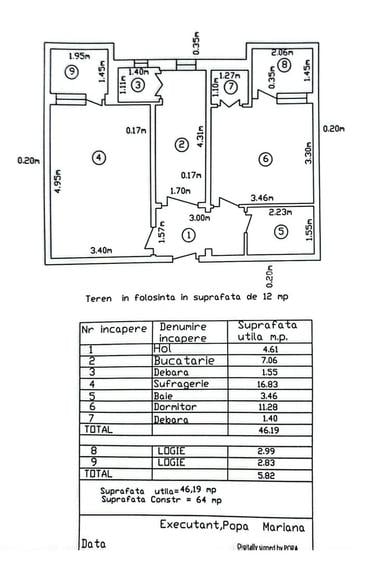 Apartament cu 2 camere, etaj 2, VASLUI - zona Centru - Aurocor; - 4