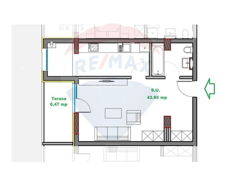 Apartament nou de vanzare 44 mp Soporului Comision 0% - 5