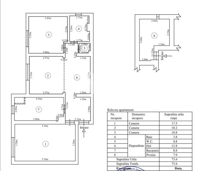 Apartament 3 camere 2 bai mobilat 66 mp si pivnita - Terezian Sibiu - 12