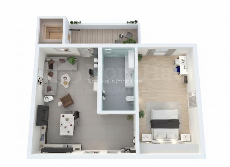 Apartament 2 camere - 36,4mp - etaj 1 - Loc de parcare - 5