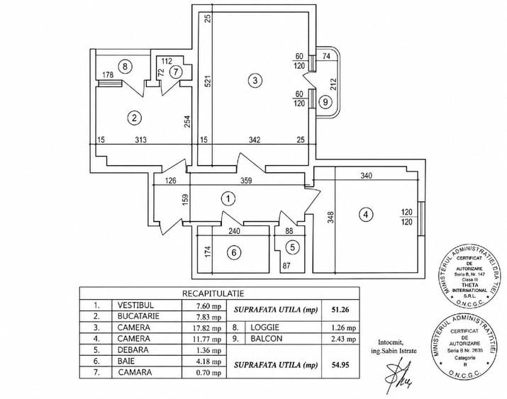 Apartament 2 camere decomandat, 55 mp, Baicului, centrală proprie, loc parcare - 10