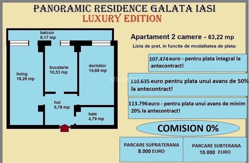 Apartament 2 camere de vanzare in Iasi, Galata, 63,22 mp, bloc cu lift - 2