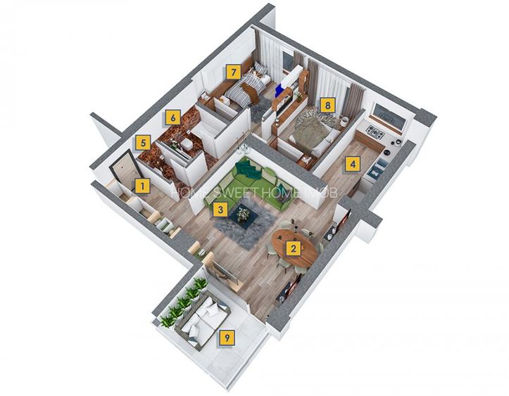 Apartament 3 camere premium | et 1 | Floreasca | Zona Pescariu | Bloc 2018 - 3