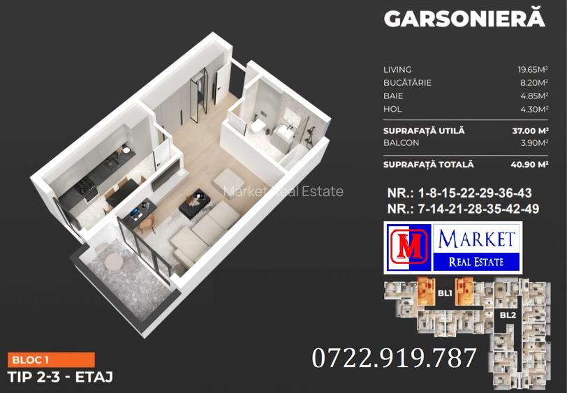 Garsoniera decomandata - Metrou Berceni (100 metri) - 7