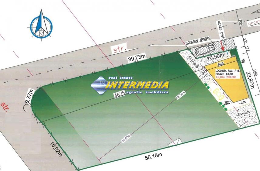 Teren Intravilan in suprafata de 1290mp cu Autorizatie de Constructie! - 2
