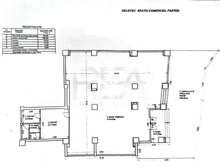 Spatiu comercial Mosilor/Eminescu, centrala, parcare, an 2008, 314 mp - 6