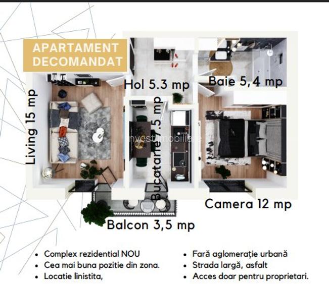 APARTAMENT CU 2 CAMERE, etaj 1 , DECOMANDAT, CAPAT CUG-LUNCA CETATUII - 8