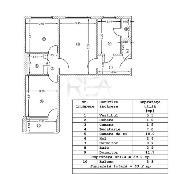3 Camere- Etaj 2/4- Bloc anvelopat- Bulevardul  Constantin Brancoveanu - 15