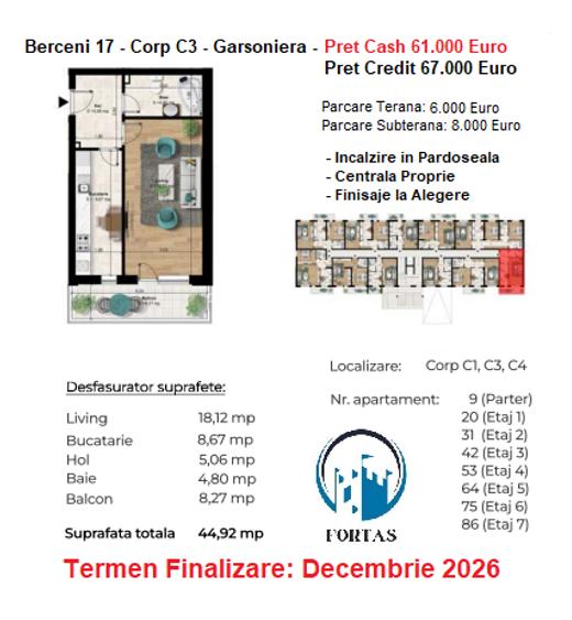 Garsoniera la super PRET - 6