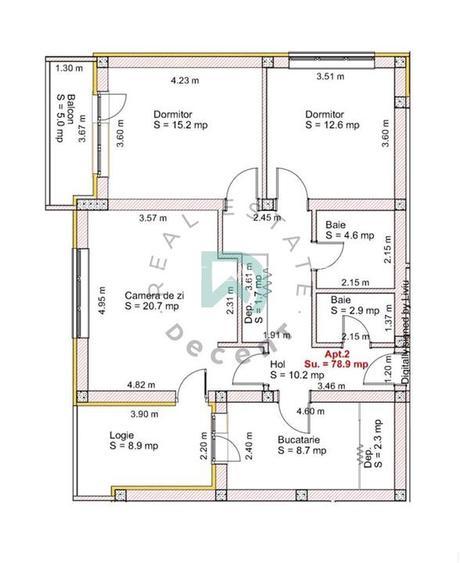 Apartament 3 camere cu gradina proprie 330 mp - SELIMBAR - 2