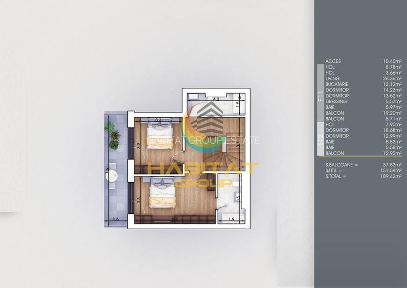 Pallady 5 camere tip duplex 190 mp la 8 minute metrou Teclu - 3