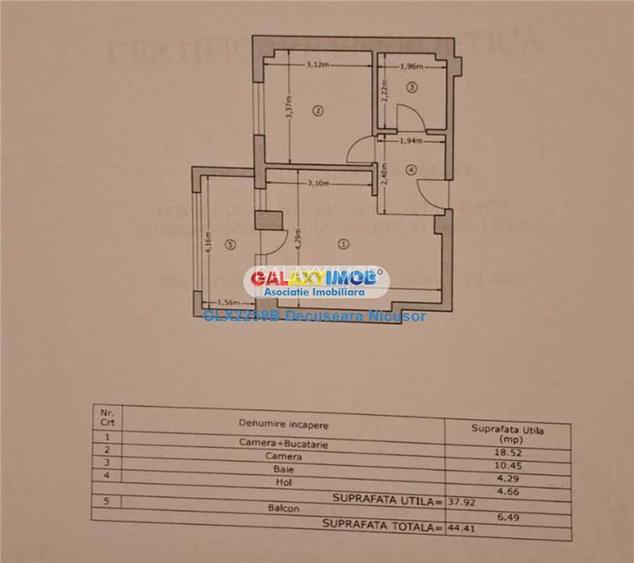 Apartament 2 camere semimobilat utilat, Militari Residence 56.500 Euro - 8