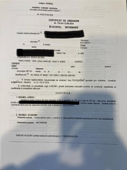 Vand teren intravilan in Sabareni, jud Giurgiu - 5