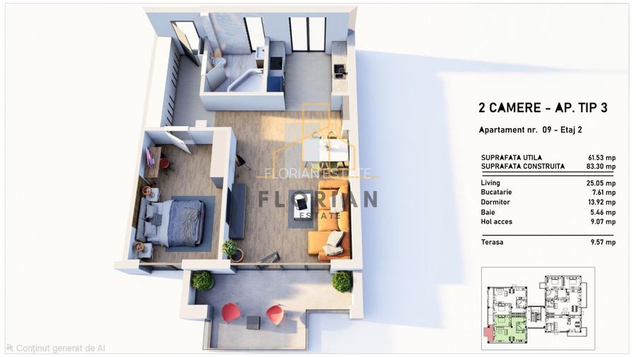 Apartament 2 camere, bloc nou, Braytim - Comision 0% - 5