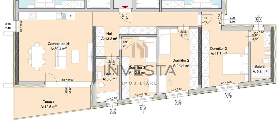 Apartament 4 camere, Marasti – zona The Office, proiect premium - 1