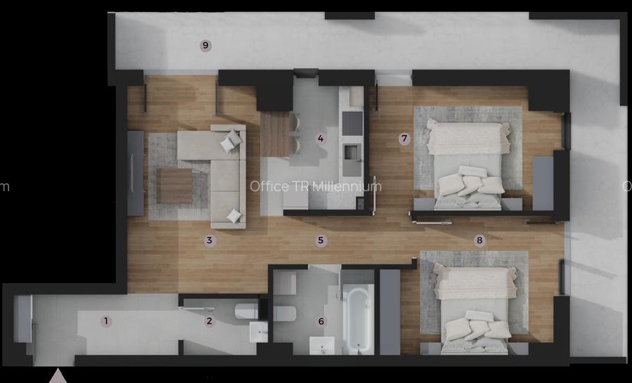 Apartament 3 Camere TIP B09, suprafață 93.86 m2, Zona Tatarasi-Venetia - 5