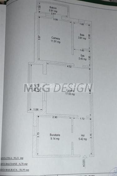 2 cam Matei Basarab  2 balcoane 51 mp utilibloc izolat - 12