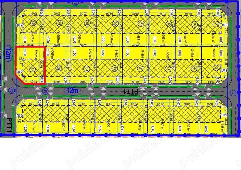 COMISION 0%, Teren 587 MP, 2 Fronuri, Utilitati, Regim P+1E, SACALAZ - 4