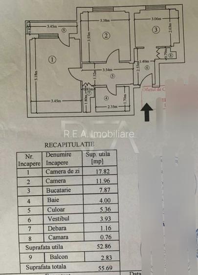 2 camere, 6/8, 56mp, bloc 1981, anvelopat-Lujerului - 9