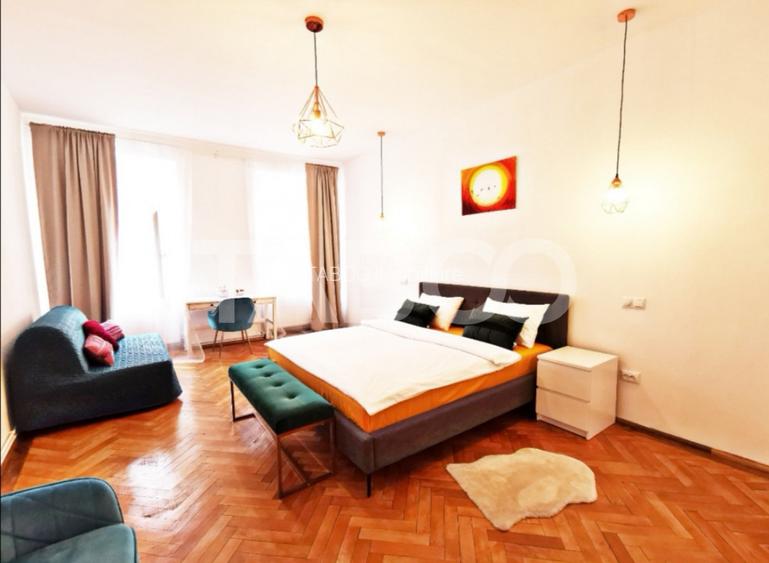 Garsoniera de inchiriat mobilata utilata  modern55 mpu central Sibiu - 2