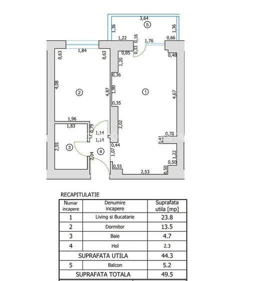 Apartament  2 Camere - Cortina North | TVA 0 - 4