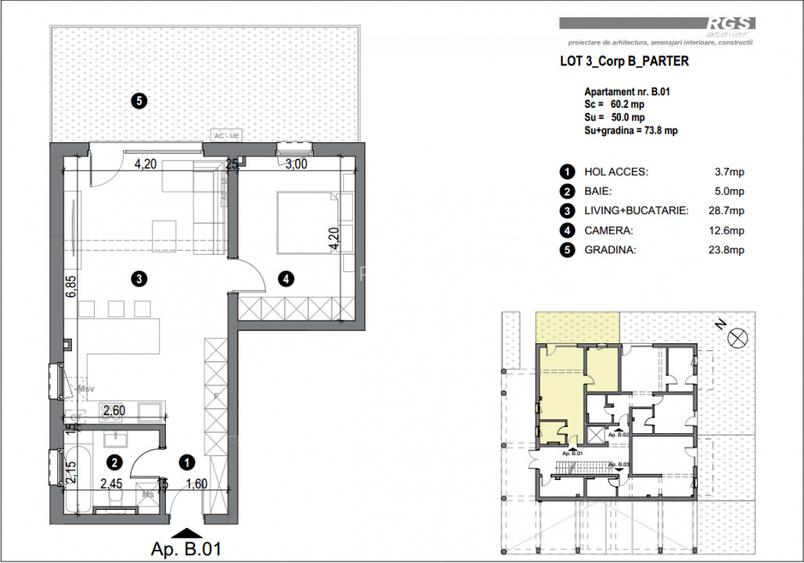 Apartamente 1-2 sau mansarda, suprafete 40-60mp, Complex rezidential Comision 0 - 14