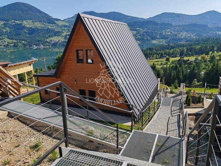 Cabana A Frame 4 camere 76 mp-teren 2,5 ari-panorama spre lac Colibita - 4