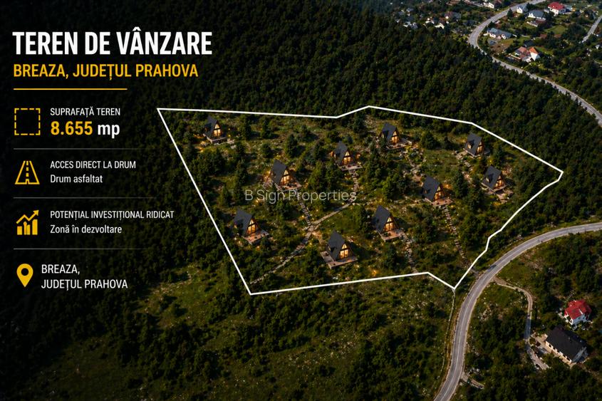Teren panoramic | Breaza de Sus | 8655 mp | Potential dezvoltare turistica - 3