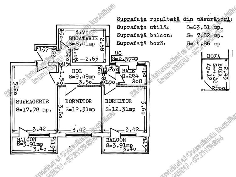 ➡️ Casa de CULTURA 3 Camere Decomandate 71m² Mobilat Utilat Centrala - 10