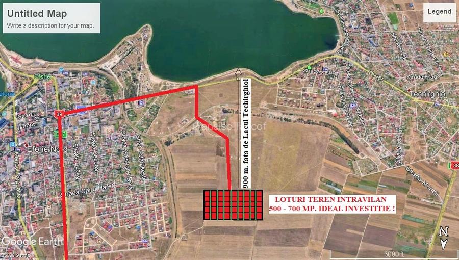 Teren intravilan 2 x 500 mp – acces la două străzi – zonă Agigea / Eforie Nord  - 4