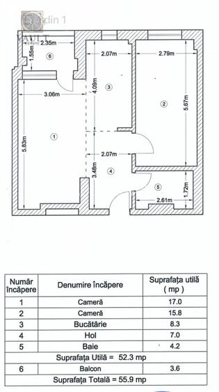 Apartament 2 camere - parcare subterană - Ferdinand - 1