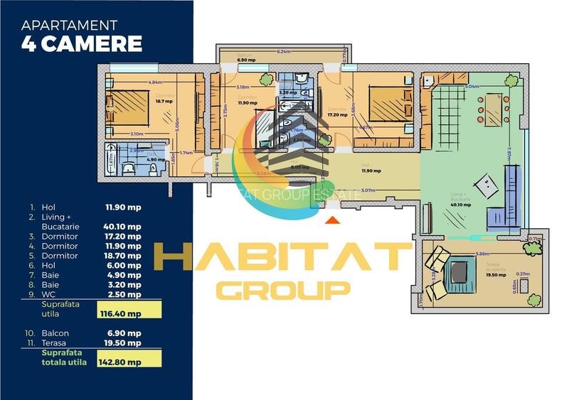 Penthouse 4 camere suprafata 143 mp la 1 minut de Stb - 2