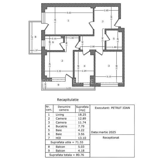 APARTAMENT 3 CAMERE | METROU 1MAI | BLOC NOU | LOC DE PARCARE - 1