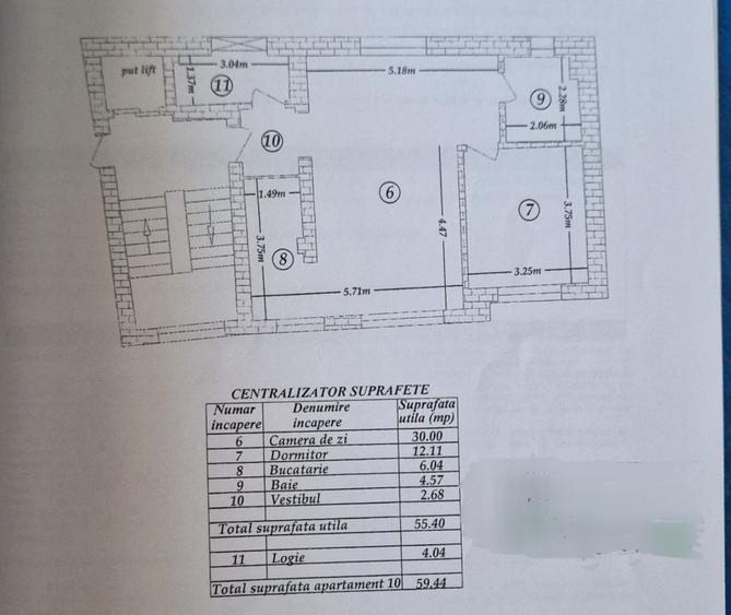 Apartament 2 camere-centrala proprie-zona Piata Alba Iulia