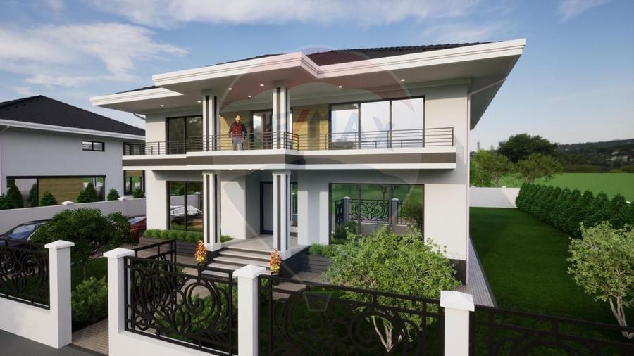 Vilă modernă P+1 în Ghimbav | 330 mp utili | Teren 815 mp - la roșu