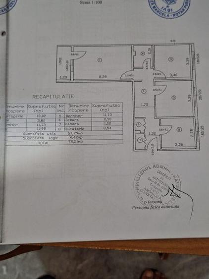 3 camere decomandat, renovat Mircea cel Batran_statia de Taxi