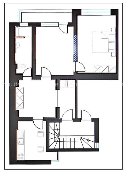 🙋 Centru🔸 2 Camere 66m² Mobilat Utilat Centrala pe Gaze Etaj 1 - 8