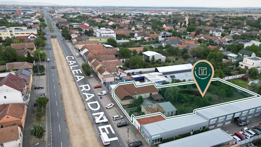 Teren pentru expunere comerciala de 2080 mp cu FS de 32 ml, cu birouri, Micalaca