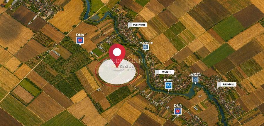 Teren intravilan de vânzare – 15.300 mp, deschidere la DN4, Frumusani - 3