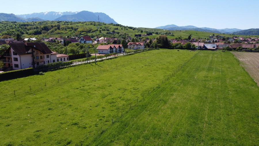 Teren plat P +4 Bran, panoramic munți, DN73, toate utilitățile