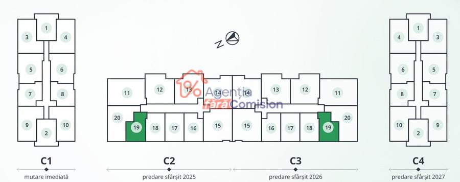 Apartament 1Cam, 78.640 euro+TVA, 41,6mp
