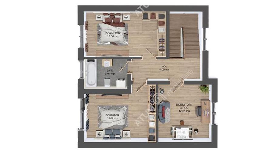 Casa individuala la cheie 400 mp teren 2 pivnite 4 camere 145 mp utili
